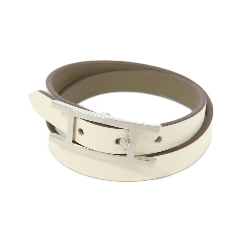 HERMES White Charm Bracelet